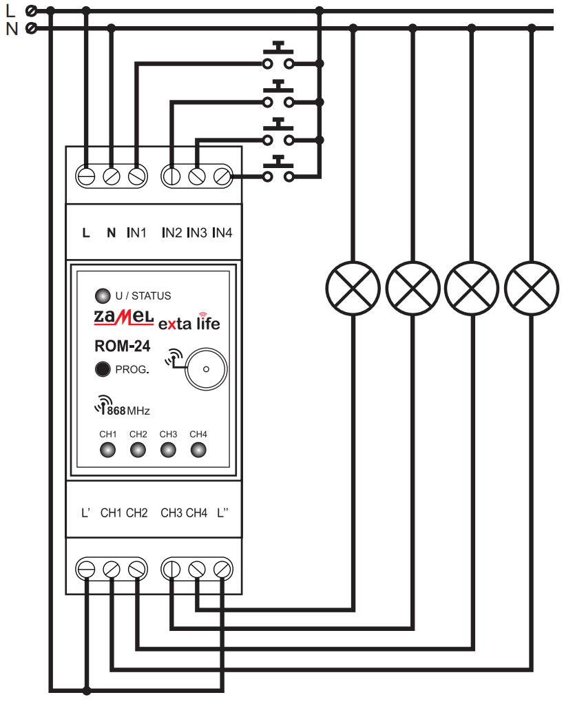 Приемник умного дома ExtaLife ROM-24